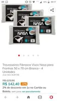 Travesseiros Fibrasca Visco Nasa para Fronhas 50 x 70 cm Branco - 4 Unidades | R$142