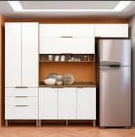 Cozinha Compacta Bartira Topázio UP com 8 Portas, 3 Gavetas e 5 Prateleiras - 262,5cm de largura