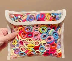 [TAXAS INCLUSAS] 100 Elásticos de Cabelo Sem Costura e Sem Danos