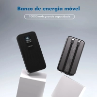 [APP/MOEDAS R$ 52,66] Powerbank Portátil 10000mAh 23W Recarregável