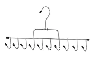 Cabide Whitmor com 10 ganchos para acessórios, cromado/preto