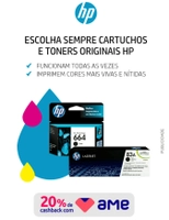 Cartuchos e Toners HP com 20% de AME