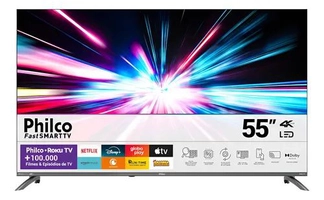 Smart Tv 55 Philco 4k Uhd Led Roku Tv Dolby Audio P55cra