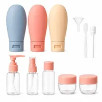 Kit Frascos Viagem 11 Peças Bolsa Transparente
