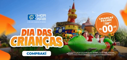 Hopi Hari - Crianças até 12 anos tem entrada grátis no dia 12 (Dia das Crianças)