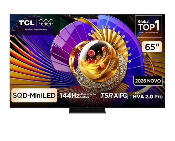 Smart TV TCL 65 Polegadas SQD-Mini LED 4K C7L WiFi Bluetooth Google TV HDR10+ Ultra Slim 65C7L