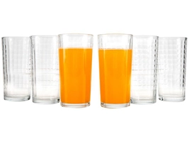 (Cliente Ouro) Jogo 6 Copos de Vidro 255ml Waffle