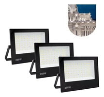 Kit 3 Refletor Led Holofote RY 200w Ip66 Bivolt Branco Frio Carcaça Preto Luz Branco-frio 110V/220V