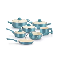 Conjunto de Panelas Cerâmica Casambiente Super Genebra Azul com 7 Peças