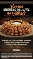 (Aperitivo) Gratis ao consumir um prato principal no OUTBACK