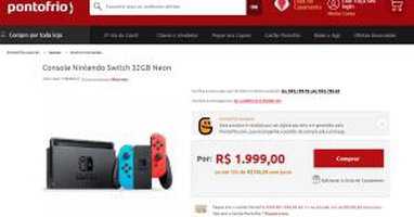 Console Nintendo Switch 32GB Neon | R$1999