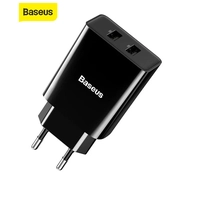 [Moedas/Gpay/Taxas Inclusas] Carregador De Tomada Baseus Speed Mini Duplo Usb 10.5w 2a