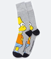 Meia Cano Longo ESTAMPA BART SIMPSONS CINZA | R$8
