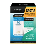Kit Protetor Solar Neutrogena Sun Fresh FPS 70 Corporal 200ml + Facial 40g