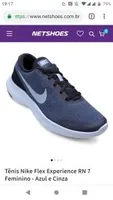 Tênis Nike Flex Experience RN 7 Feminino - Azul e Cinza | R$145