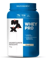Whey Pro Baunilha Max Titanium Protein Pro Com Bcaa E Aminoácidos 1kg Sabor Baunilha