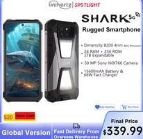 [Estoque no Brasil | Moedas R$ 2726] Smartphone Unihertz SHARK 5G, Bateria 15600Mah, Dimensity 8200, 256Gb e 12Ram, 50Mp Sony, Tela 6,79 120hz 