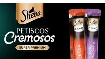 Amostra de SHEBA Petiscos Cremoso