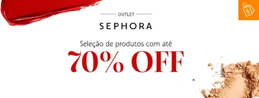 Até 70%OFF em seleção de produtos Sephora pagando com Visa