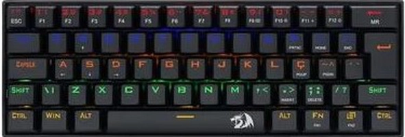 Teclado Mecânico Gamer Redragon Lakshmi, Rainbow RED, Switch, ABNT2, Preto - K606R (PT-RED)