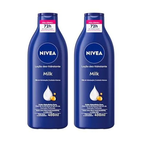 [REC] Kit Loção Hidratante NIVEA Milk Pele Seca 400ml