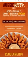 Ganhe 1 Bloomin' Onion na compra de um aperitivo ou prato principal no Outback