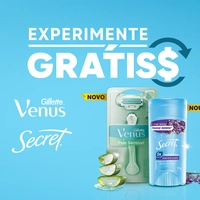 Promoção Experimente Grátis: Secret e Vênus – Válida de 01/08/2025 a 30/09/2025  (até R$40)