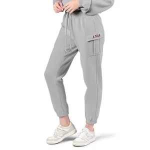 Calça cargo lã NCAA feminina com bolsos