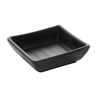 Porta Shoyu Quadrado de Melamina 37ml Preto