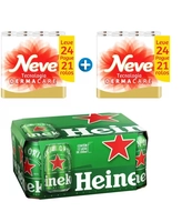 [App] Papel higiênico Neve 48 Rolos + Pack Cerveja Heineken Lata 350ml 12 Un