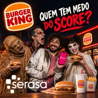 [30/10] Grátis no Burger King: Cheddar ou Chicken Jr. ao Mostrar o App Serasa - BK Drive