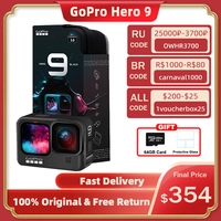 Camera Gopro hero 9 preto impermeável câmera de ação frente lcd