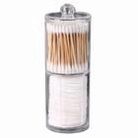 Porta Algodão e Cotonete 2 em 1 Acrílico