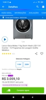 [APP/Clube da Lu] Máquina lava e seca, MIDEA 11kg storm wash. Cor: GRAFITE | R$2735