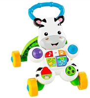 FISHER-PRICE, Andador e Apoiador para bebês, Formato Zebra, Com Sons Educativo, a partir de 6 meses