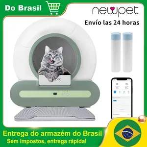 【DoBrasil/Paypal】Caixa de areia para gatos inteligente com limpeza automática Newpet