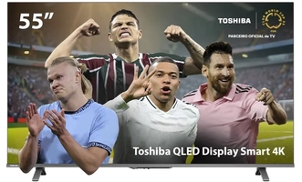 [Vale Bonus]Smart TV QLED 55" 4K Toshiba 55C450NS Google TV 3 HDMI 2 USB Wi-Fi - TB035M