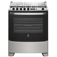 Fogão Electrolux 5 queimadores 76RSS Prata Bivolt - R$1443