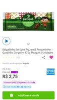 [1,00 de cashback ]Salgadinhos Sortidos Piraquê [R$6]