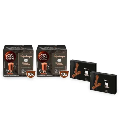 Kit Kopenhagen Dolce Gusto, 2 NDG Língua de Gato