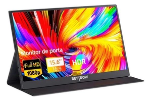 Monitor gamer Portátil Bettdow 15.6'' 60hz 127/220v Full HD