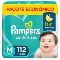 [Leve 2 R$ 110 ]Fralda Pampers Confort Sec M Com 112 Unidades