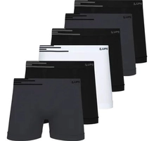 Kit 6 Cuecas Boxer Microfibra Sem Costura