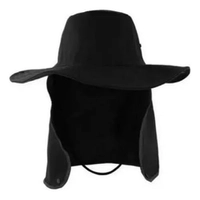 Chapéu Pescador com Proteção UV para Pescoço Preto