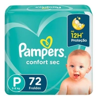 Fralda Pampers Confort Sec P c/72 Unidades