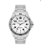 Relógio masculino orient analógico calendário mbss1155a s2sx prateado UNICO