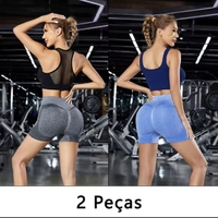 [DoBrasil/Moedas R$15] Kit 2 Shorts Academia Levanta Bumbum 