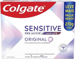 [LV3 R$14,79 un/REC] Colgate Creme Dental Sensitive Pro Alívio Imediato Original 3 un