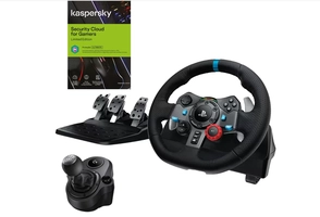 Volante G29 PS/PC Racing Wheel Logitech + Câmbio Driving Force Shifter + Kaspersky