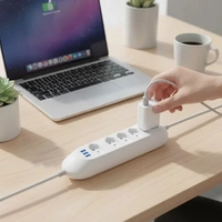 Extensão 4 Tomadas 3 USB com Filtro 2m Branco